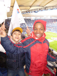 Die Mittagskinder im Fußballfieber